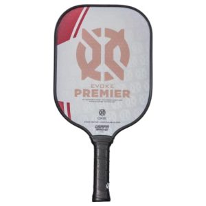 Onix Evoke Premier Pickleball Paddle - Red, Lightweight for Beginners and Advanced Players, Welcome to Any Pickleball Co
