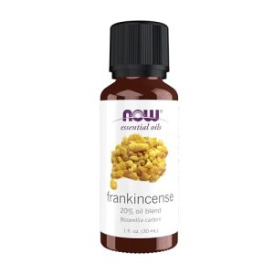 NOW Essential Oils, Frankincense Oil Blend, Pure Jojoba Oil Base, Centering Aromatherapy for Adults, Steam Distilled, Ve