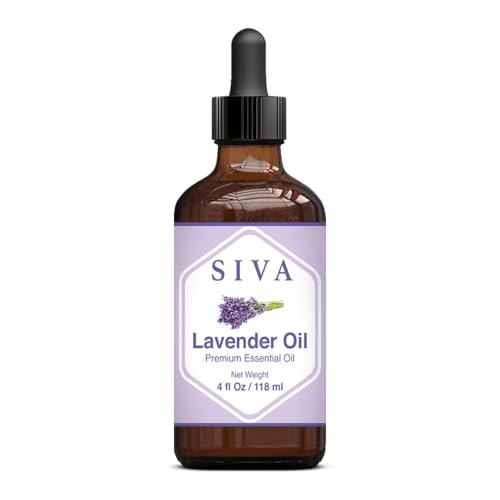31mz 3spxbl.jpg Siva Lavender Essential Oil 4 Fl Oz – Pure, Natural, Therapeutic Grade, Perfect for Skin, Hair, Diffuser, Aromatherapy &