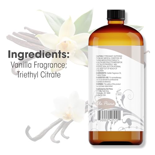 412hzdh0uyl.jpg Ola Prima Vanilla Essential Oil 16oz - Therapeutic Grade For Aromatherapy & Candle Making - Essential Oils | Ola Pri