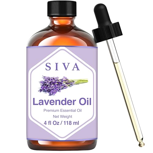 4188nfshxdl.jpg Siva Lavender Essential Oil 4 Fl Oz – Pure, Natural, Therapeutic Grade, Perfect for Skin, Hair, Diffuser, Aromatherapy &