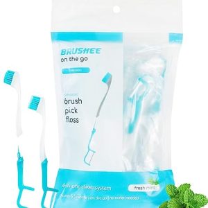 The Evolution of Oral Care Prepasted Travel Toothbrush 4-in-1 Tool (Paste + Brush + Floss + Pick) Individually Wrapped D