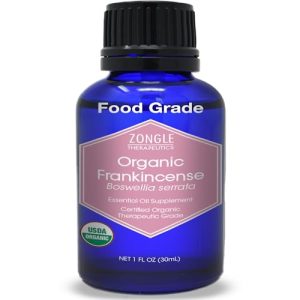 100% Pure Frankincense Essential Oil for Face - Food Grade, Organic, Resin, Boswellia Serrata, Edible by Zongle Thera