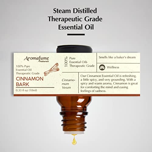 41oii63n9ll.jpg Aromafume Cinnamon Bark Essential Oil - 100% Natural, Therapeutic Grade - 10ml Aromatherapy Gift for Her