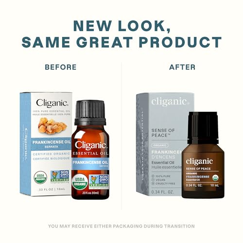 41g9aa6bytl.jpg Cliganic USDA Organic Frankincense Essential Oil - Boswellia Serrata | Non-GMO Verified for Aromatherapy Cliganic USDA