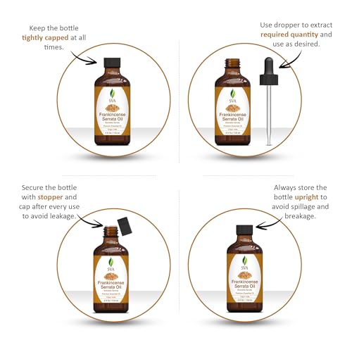41xgz71vwel 1.jpg SVA Frankincense Essential Oil – 4 Fl Oz – 100% Natural Boswellia Serrata Oil for Diffuser, Hair Care, and Face Skin Car