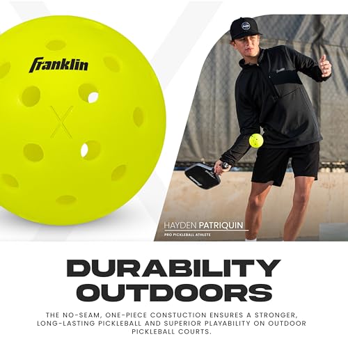 510nl6vos7l.jpg Franklin Sports X-40 Outdoor Pickleballs - Official Ball of USA Pickleball - 3 Packs, 12 Packs, 50 Bulk Packs - Regulati