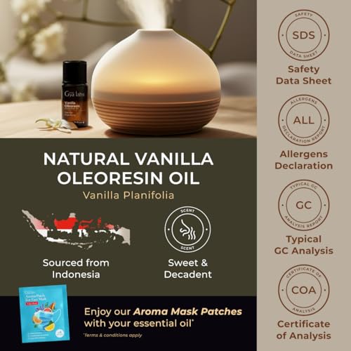 511o1gluarl.jpg Gya Labs Vanilla Essential Oil for Skin - Long Lasting Perfume -Diffuser, Body & Candle Making Scent - 0.34 Fl Oz - Vani