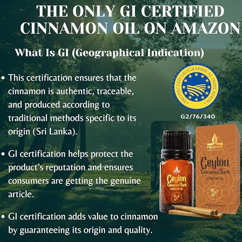 514bguj2tsl.jpg GI Certified 100% Pure Ceylon Cinnamon Bark Oil, 10ml Therapeutic Grade