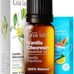 Gya Labs Vanilla Essential Oil for Skin - Long Lasting Perfume -Diffuser, Body & Candle Making Scent - 0.34 Fl Oz - Vani