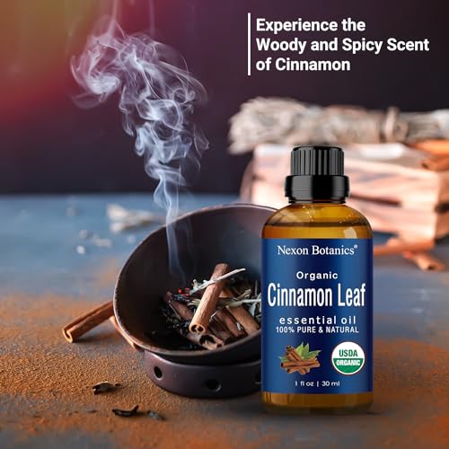 518pizdezl.jpg Nexon Botanics Pure Organic Cinnamon Essential Oil 30 ml - Sinus Relief & Aromatherapy