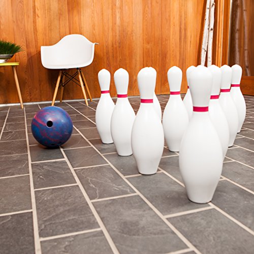 51a9zk emrl.jpg Champion Sports Rubber Bowling Ball for Beginners and Intermediate Players Indoor Bowling | Champion Sports Rubber B