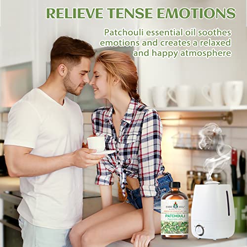 51akswoixl 1.jpg EVOKE OCCU Pure Patchouli Essential Oil 4 FL Oz for Diffuser & Fragrance