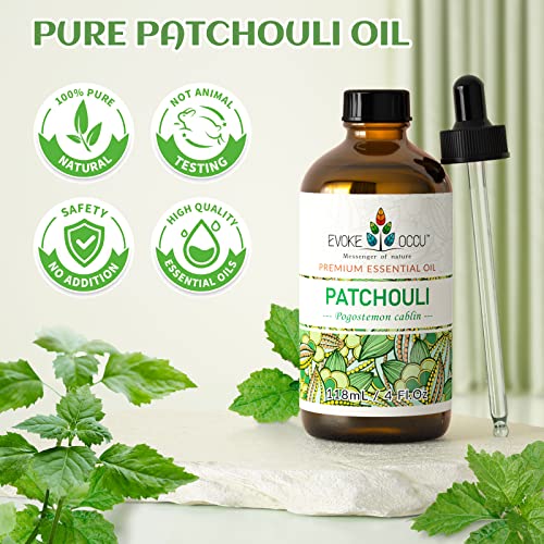 51f hquc2zl 2.jpg EVOKE OCCU Pure Patchouli Oil 4 Fl Oz for Diffuser & Fragrance