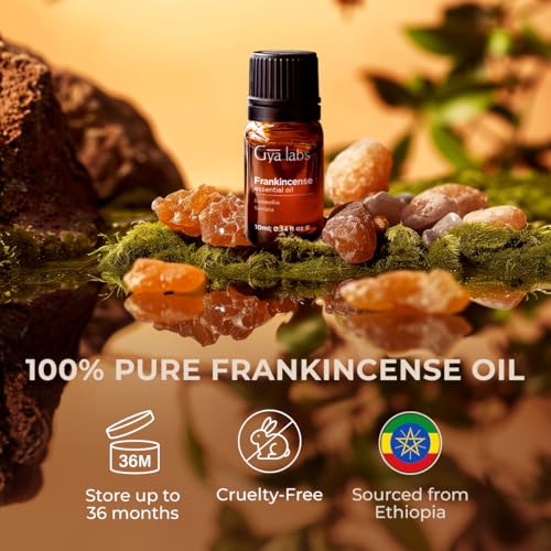 51g7qkczo9l.jpg Gya Labs Pure Frankincense Essential Oil for Face - 0.34 Fl Oz - Premium Grade for Skin, Body Massages & Candle Making -