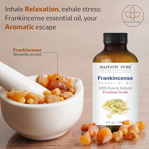 51i8ewwojfl.jpg 100% Pure and Natural Frankincense Essential Oil from Majestic Pure with Glass Dropper for Diffusers, Skin Care, and