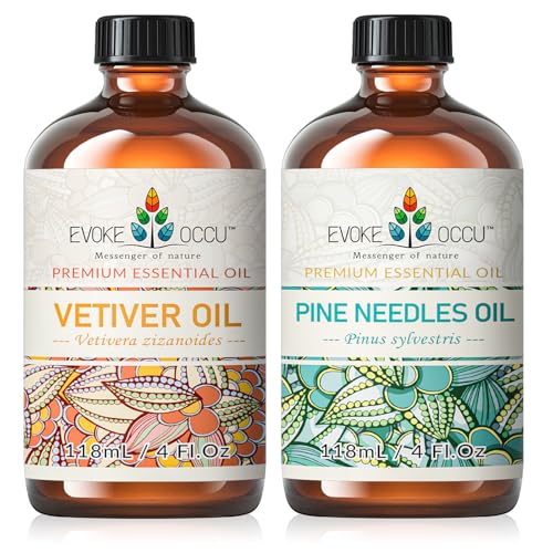 51k5a9sfnal.jpg EVOKE OCCU Vetiver & Pine Needle Essential Oil, 4 Fl Oz