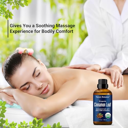 51kmkduhdl.jpg Nexon Botanics Pure Organic Cinnamon Essential Oil 30 ml - Sinus Relief & Aromatherapy