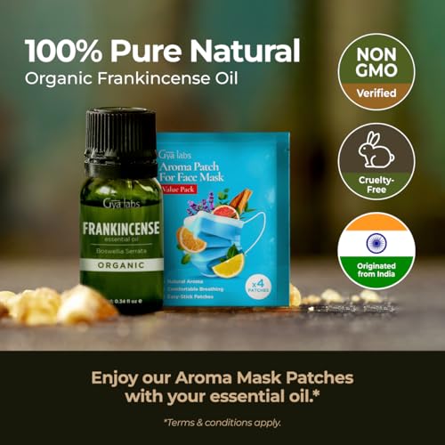 51mpqpczpwl.jpg Gya Labs Organic Frankincense Essential Oil for Skin - 100% Pure Natural Organic Frankincense Oil for Calming & Relax