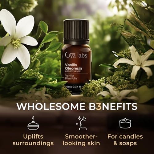 51vmptjzfrl.jpg Gya Labs Vanilla Essential Oil for Skin - Long Lasting Perfume -Diffuser, Body & Candle Making Scent - 0.34 Fl Oz - Vani
