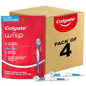 Colgate Max Fresh Wisp Disposable Mini Travel Toothbrushes, Peppermint Flavor, Ideal for Travel, Effective Travel Oral C