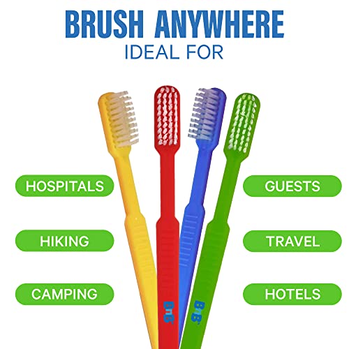51brxmqmytl.jpg 36 Prepasted Disposable Toothbrushes for Travel | Individually Wrapped Soft Bristle | No Water Needed, Paste Made in USA