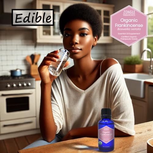 51iko 1bril.jpg 100% Pure Frankincense Essential Oil for Face - Food Grade, Organic, Resin, Boswellia Serrata, Edible by Zongle Thera