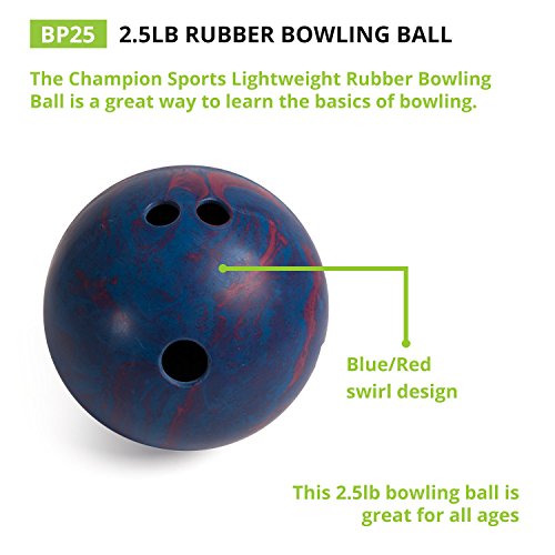 51osokvinil.jpg Champion Sports Rubber Bowling Ball for Beginners and Intermediate Players Indoor Bowling | Champion Sports Rubber B