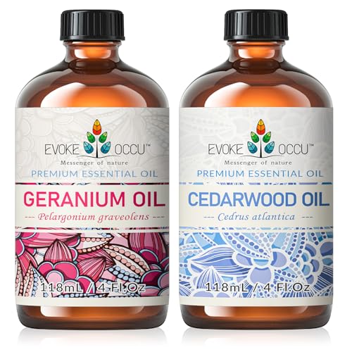 51tzenu314l.jpg EVOKE OCCU Geranium & Cedarwood Essential Oil - 4 Fl Oz
