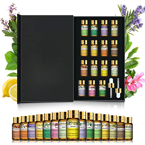 51uc h8mtl.jpg 15 x 5ml Pure Essential Oils Gift Set for Aromatherapy, Skin & Hair Care, Bath & Humidifier