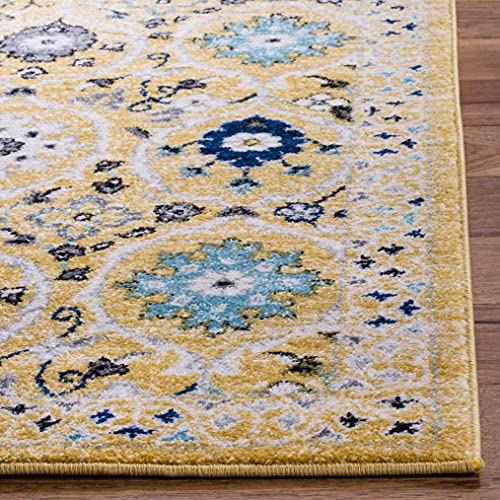 61lsprkh27s.jpg Safavieh Evoke Collection 3' x 5' Gold / Ivory Non-Shedding Living Room and Bedroom Rug: Soft, Durable Accent with Moder