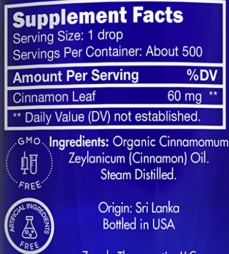 61s kza92il.jpg Zongle Therapeutics Organic Cinnamon Essential Oil, Food Grade, 1 OZ
