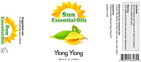 Sun Essential Oils - 4 oz Frankincense Essential Oil with Dropper for Diffuser and Aromatherapy Massage Sun Essential