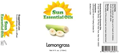 Sun Essential Oils - 4 oz Frankincense Essential Oil with Dropper for Diffuser and Aromatherapy Massage Sun Essential