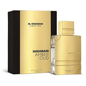 Luxury Brand Haramain Amber Oud Gold Edition Eau De Parfum for Special Occasions |0 oz Refreshing Woods & Spices Notes