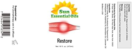Sun Essential Oils - 4 oz Frankincense Essential Oil with Dropper for Diffuser and Aromatherapy Massage Sun Essential