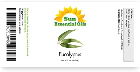 Sun Essential Oils - 4 oz Frankincense Essential Oil with Dropper for Diffuser and Aromatherapy Massage Sun Essential