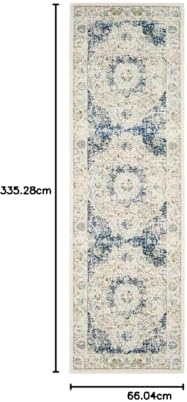 SAFAVIEH Evoke Collection Area Rug - Grey & Gold, Shabby Chic Oriental Medallion Design, Non-Shedding & Easy Care, Perfe - Image 113