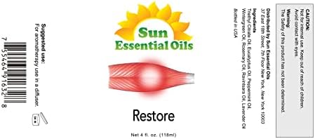 Sun Essential Oils - 4 oz Frankincense Essential Oil with Dropper for Diffuser and Aromatherapy Massage Sun Essential