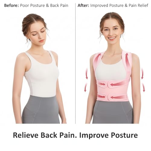 Posture Corrector for Men and Women - Dual-Zone Elastic Design with Adjustable Straps Posture Corrector for Men and Wo