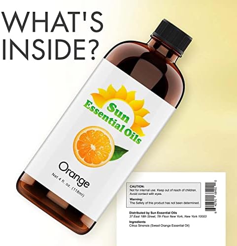 Sun Essential Oils - 4 oz Frankincense Essential Oil with Dropper for Diffuser and Aromatherapy Massage Sun Essential