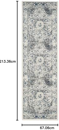 SAFAVIEH Evoke Collection Area Rug - Grey & Gold, Shabby Chic Oriental Medallion Design, Non-Shedding & Easy Care, Perfe - Image 191