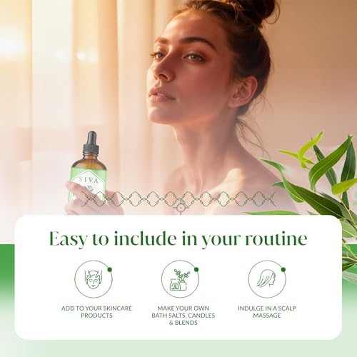 Siva Frankincense Essential Oil - 4 Fl Oz – 100% Natural Boswellia Serrata Oil - for Aromatherapy, Skin Care, and Hair C