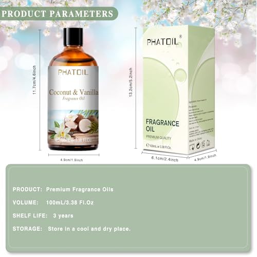 PHATOIL |38FL.OZ Coffee Fragrance Oils for Aromatherapy - Perfect for Diffuser and DIY Projects, Essential Oils for Home