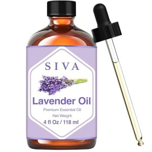Siva Lavender Essential Oil 4 Fl Oz – Pure, Natural, Therapeutic Grade, Perfect for Skin, Hair, Diffuser, Aromatherapy &