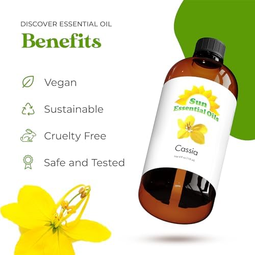 Sun Essential Oils - 4 oz Frankincense Essential Oil with Dropper for Diffuser and Aromatherapy Massage Sun Essential