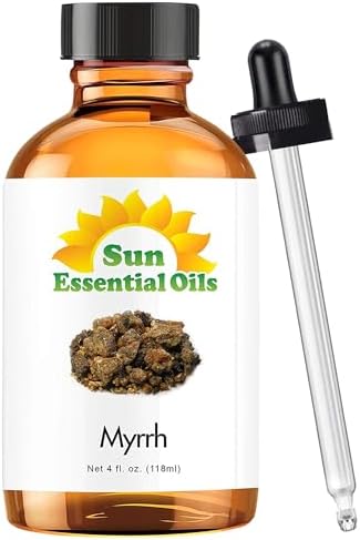 Sun Essential Oils - 4 oz Frankincense Essential Oil with Dropper for Diffuser and Aromatherapy Massage Sun Essential