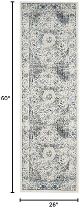 SAFAVIEH Evoke Collection Area Rug - Grey & Gold, Shabby Chic Oriental Medallion Design, Non-Shedding & Easy Care, Perfe - Image 125
