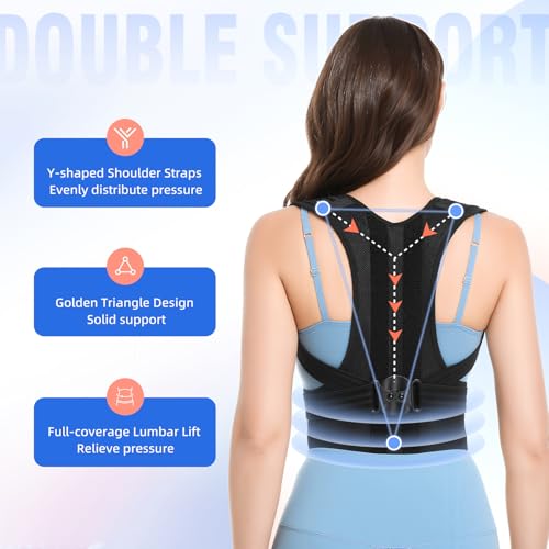 Babaka Posture Corrector for Women and Men | Full Back Support | Upper and Lower Back Pain Relief | Back Brace | Shoulde
