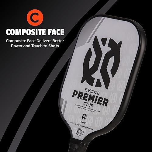 Onix Evoke Premier Professional Tournament Pickleball Paddle - Composite Face for Peak Performance | Onix Evoke Premier